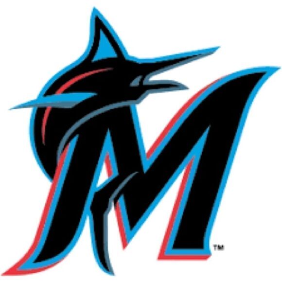 MLB  Miami Marlins Applique Banner 28" x 44" Embellished Double-Sided Flag NWT - Picture 2 of 5